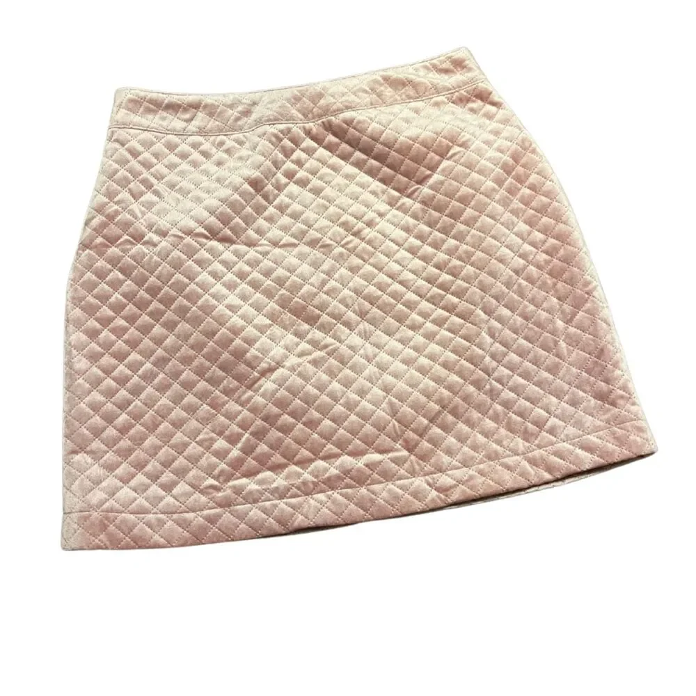 🔥 FRANCESCA’S MI AMI VELVET QUILTED MINI SKIRT SZ S EUC!